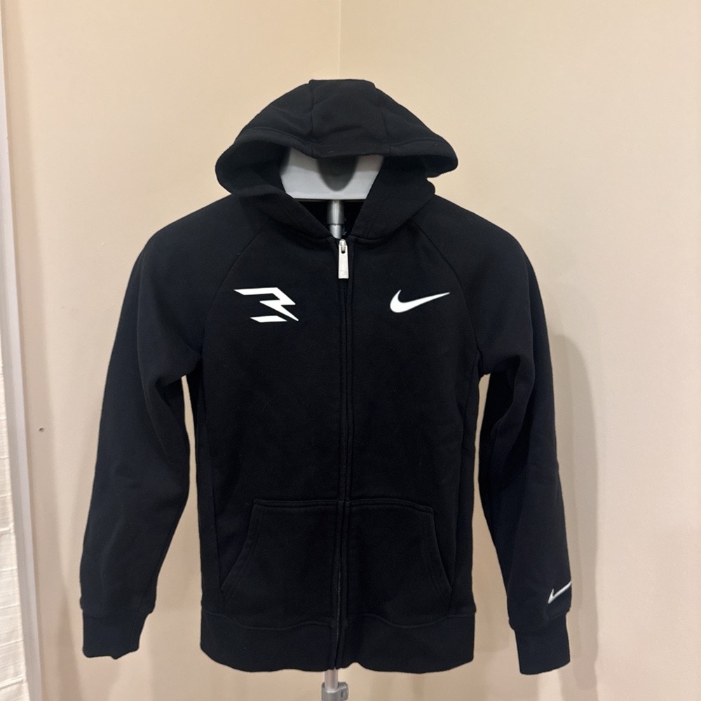 Nike Kids Black Full-Zip Hoodie